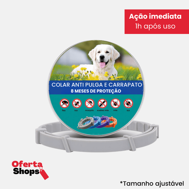 SafePet - Colar Anti Parasitas Premium [8 meses de proteção]