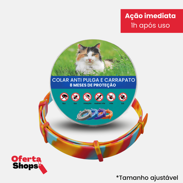 SafePet - Colar Anti Parasitas Premium [8 meses de proteção]