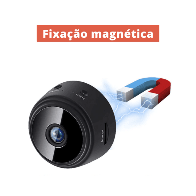 Mini Câmera Magnética HomeSafety® Wifi FullHD Original - BrasilShopping