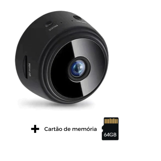 Mini Câmera Magnética HomeSafety® Wifi FullHD Original - BrasilShopping